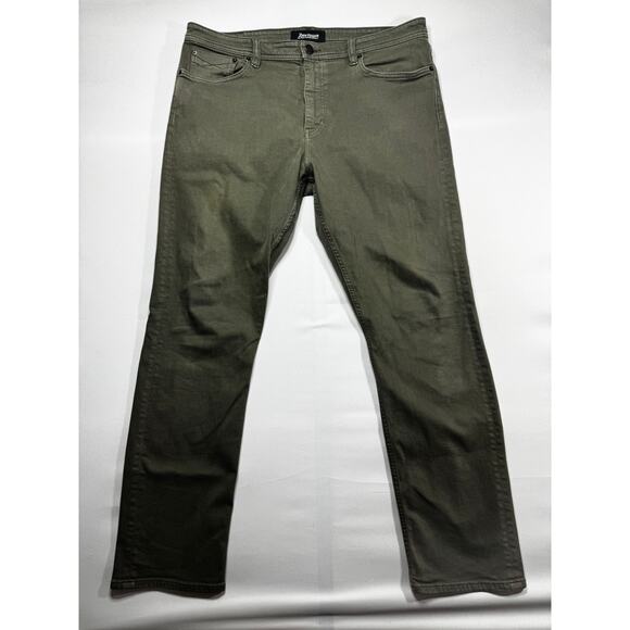 Revtown Decade Denim Men's Sharp Straight Green Denim Jeans - Size 38x32 (40x32) - Picture 1 of 6